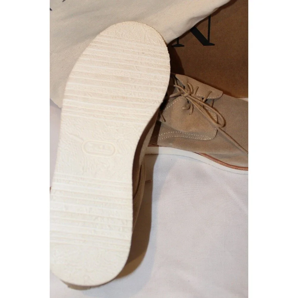 NISOLO MEN'S‎ TRAVEL DERBY SUEDE LIGHTWEIGHT DRESS SHOES STONE NIB